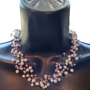 Croft & Barrow Floating Beads Necklace and Earrings Set